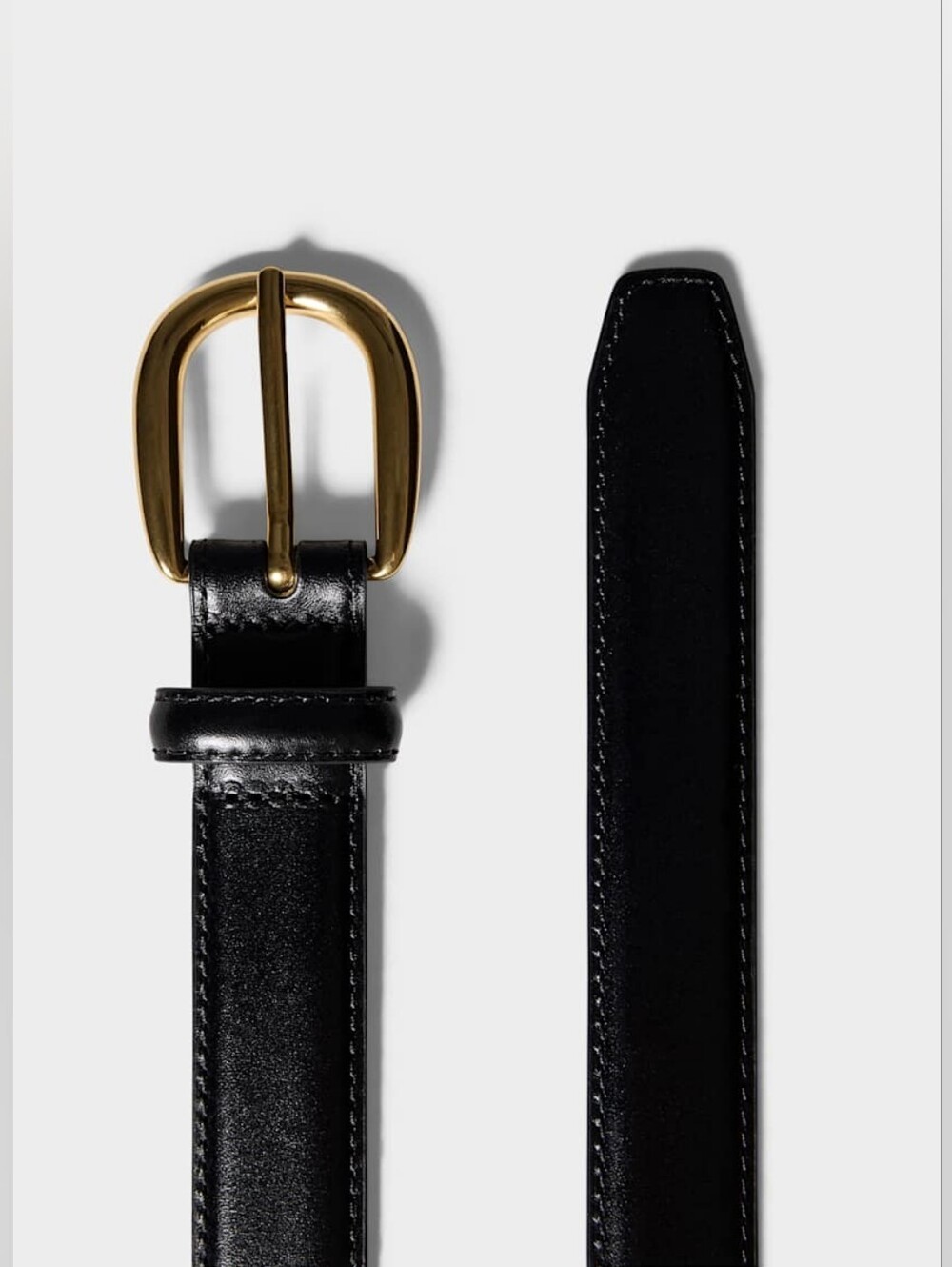 aritzia dominion solid brass leather belt